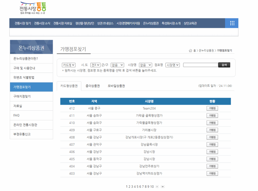 온누리상품권 사용처 안내 어디서 사용할 수 있을까?